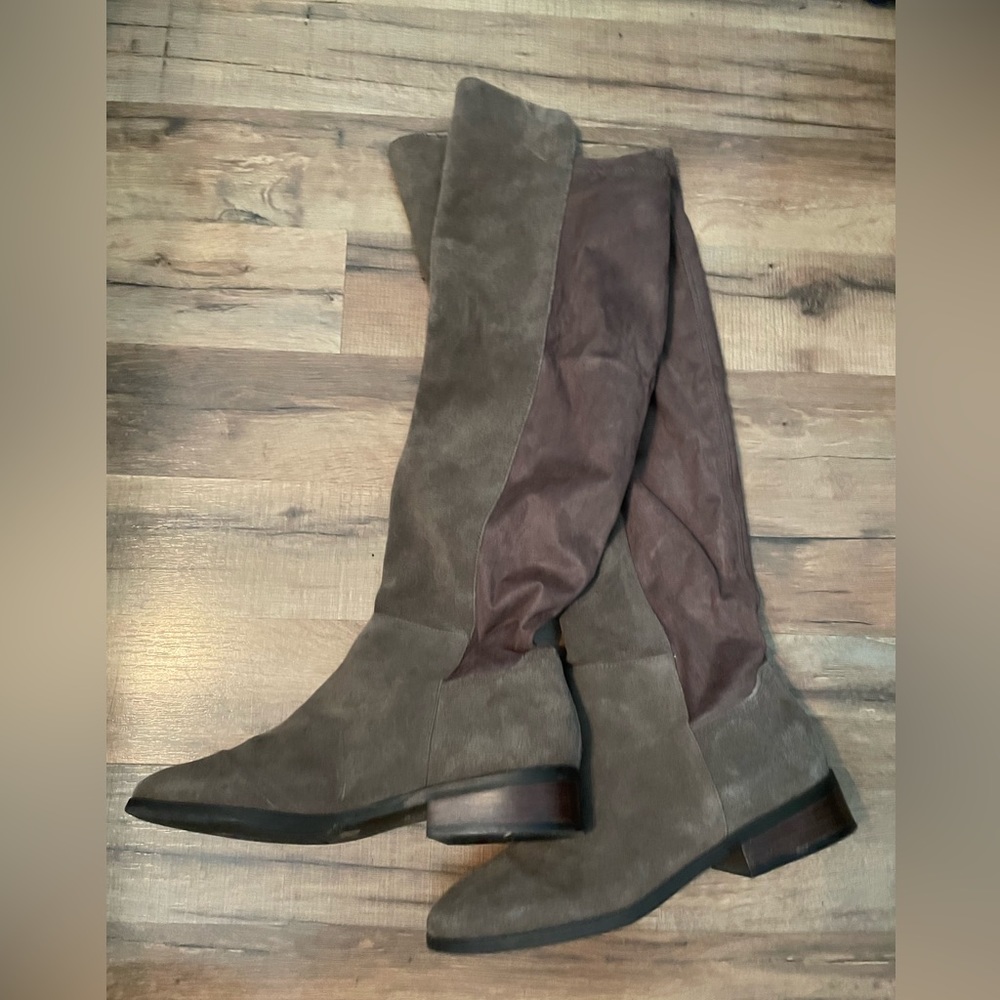 LUCKY BRAND Women'S Calypso Wide-Calf Crop Over-The-Knee Boots  size 8.5 WC